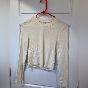 Cream Long Sleeve Top